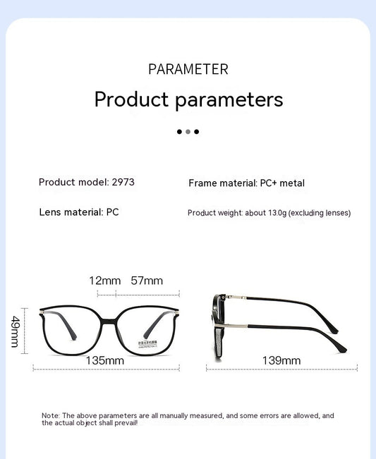Lunettes de lecture anti-lumière bleue à monture large
