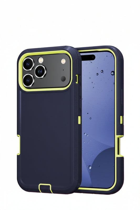 Three-proof robot case for iPhone 17 Pro Max – Solid color, waterproof, dustproof, shockproof